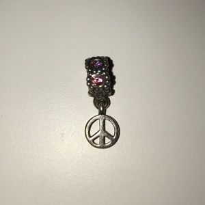 Pandora peace sign charm